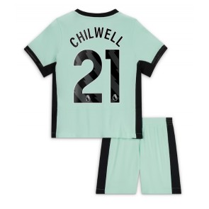 Chelsea Ben Chilwell #21 Tredjeställ Barn 2023-24 Kortärmad (+ Korta byxor)